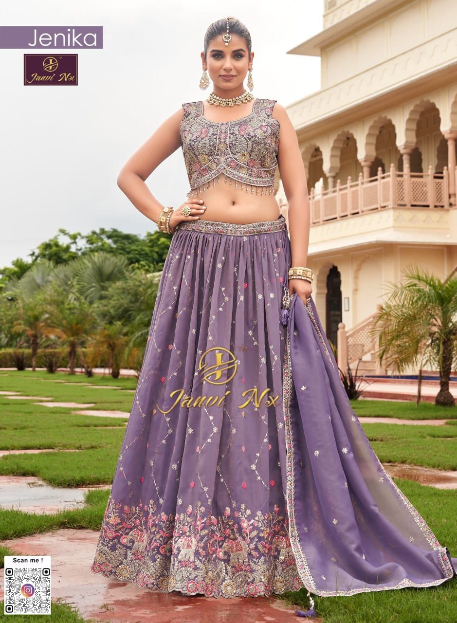 Luxurious Velvet Hand Embroidery Lehenga