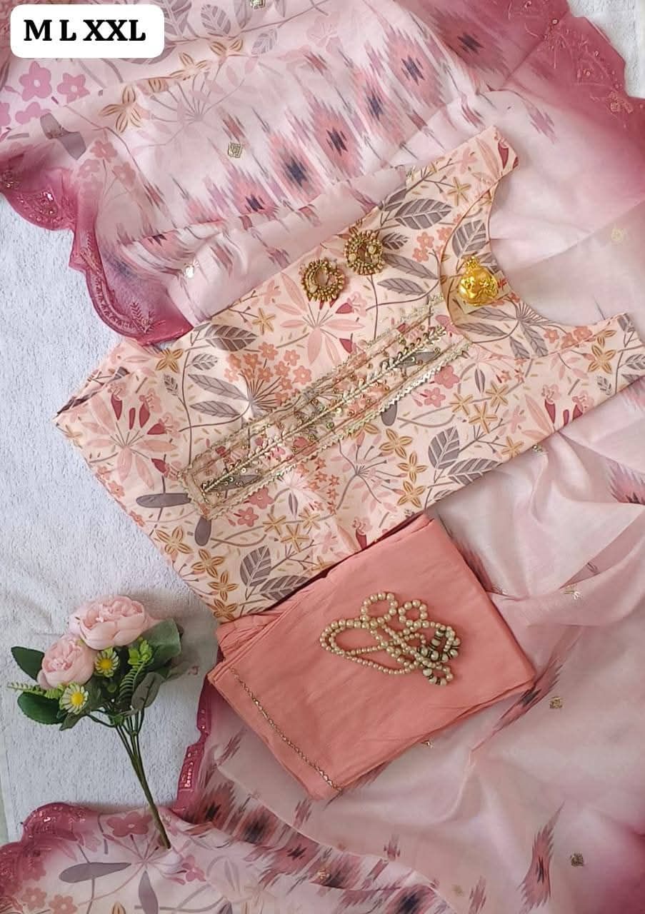 Women\'S Heavy Party Wear Handwork Kurti Pant Set