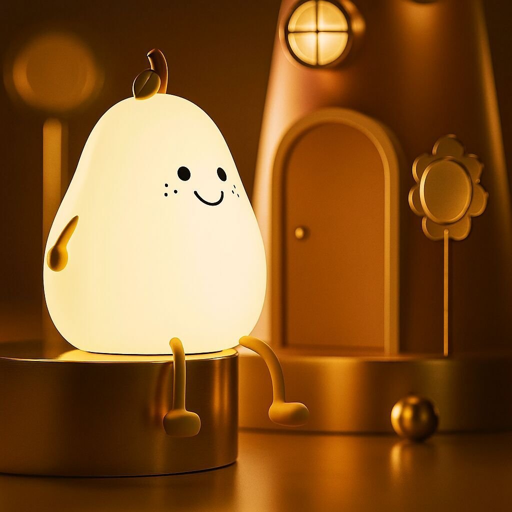 Silicone Pear Touch Night Lamp