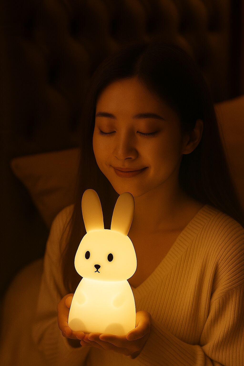 Silicone Sitting Rabbit Night Lamp