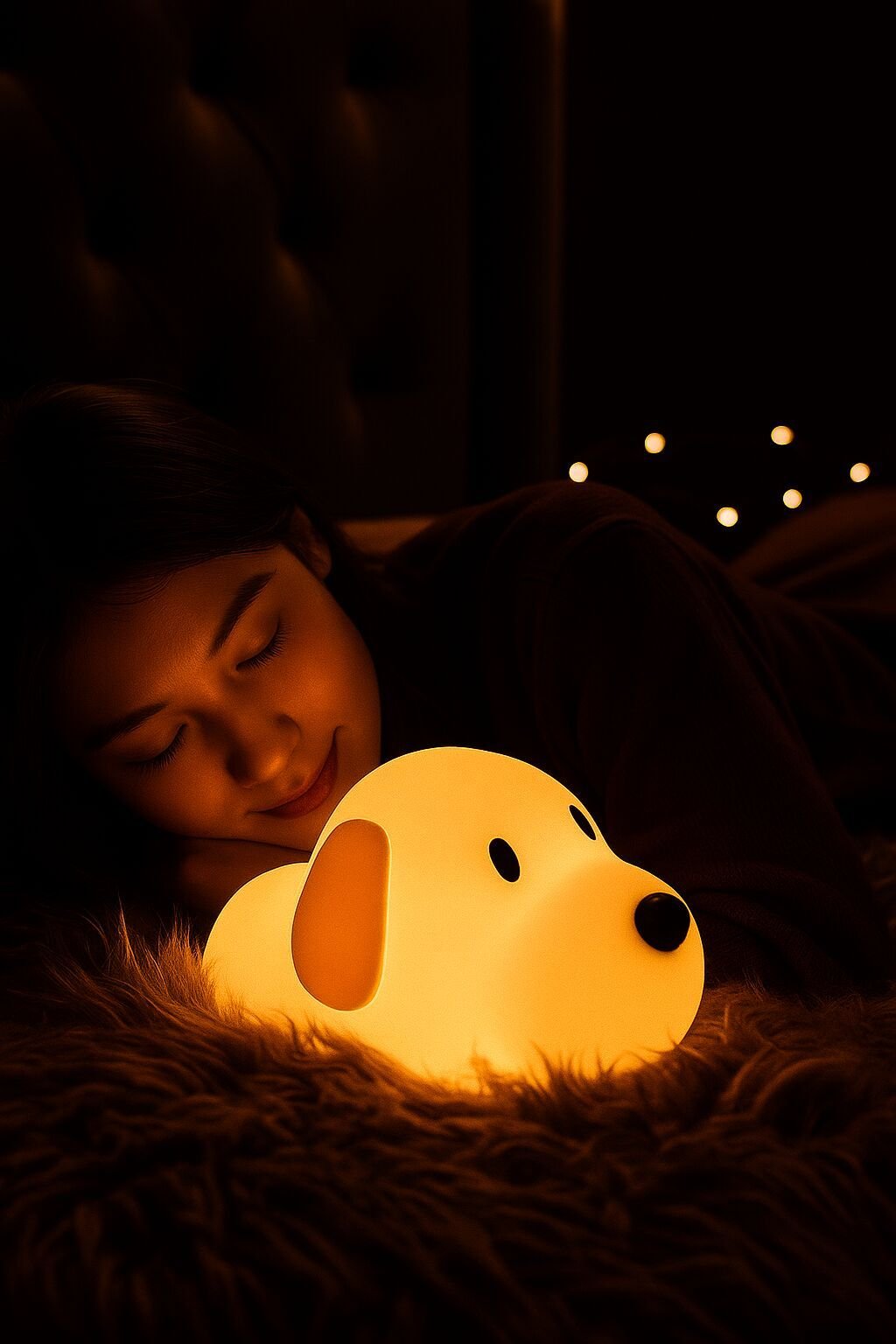 Silicone Sleeping Puppy Night Lamp