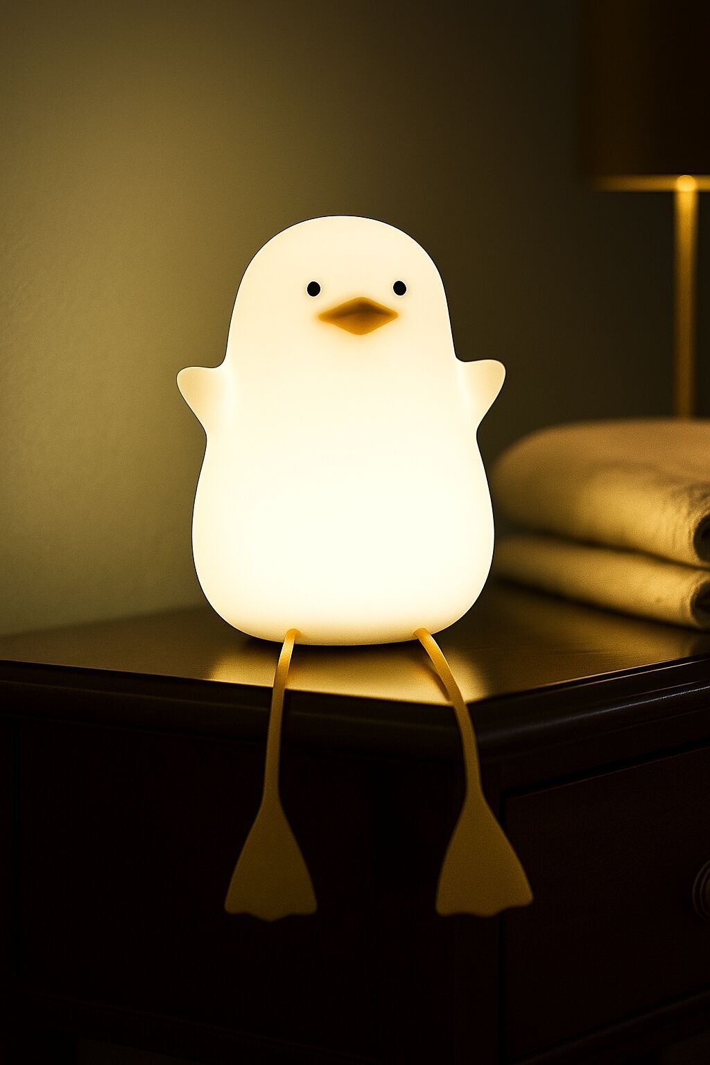 Silicone Soft Duck Glowing Night Lamp