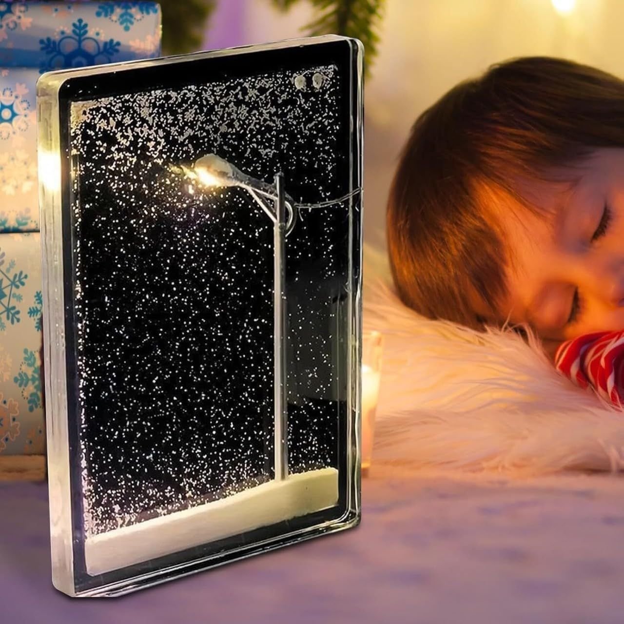Snow Fall Night Light