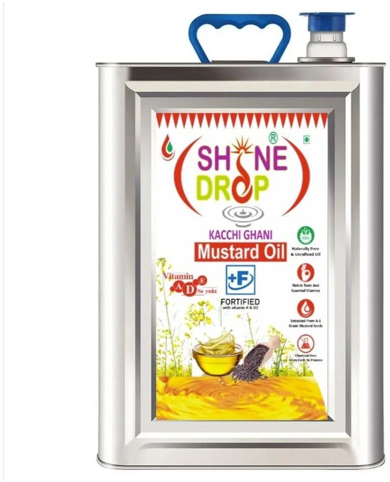 15L Shine Drop Kacchi Ghani Mustard Oil