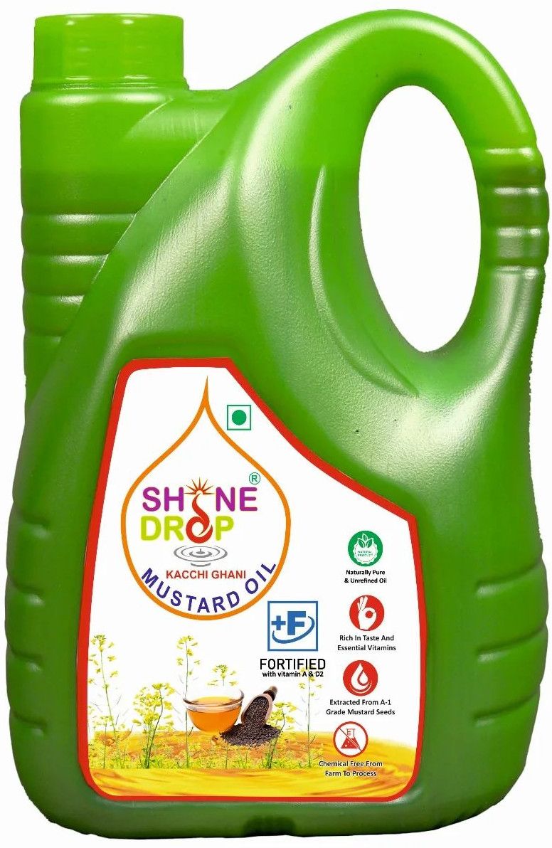 5L Shine Drop Kacchi Ghani Mustard Oil
