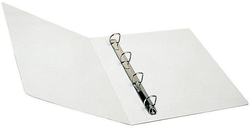 White Plastic A4 Ring Binder