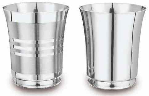 Silver Stainless Steel Pari Glass