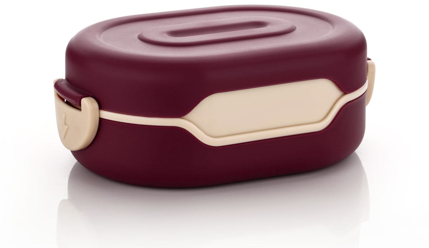 Maroon Plastic Food Lunch Box