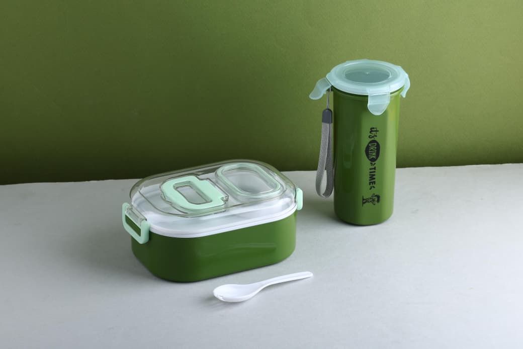 Travel Lunch Box and Bottle Set