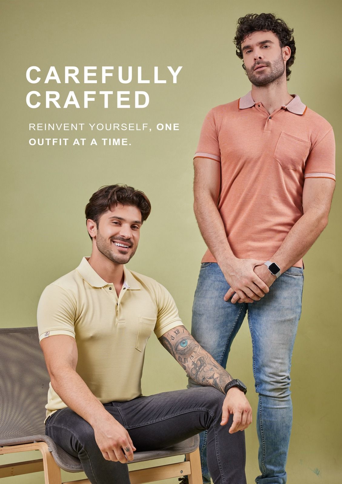 Mens Cotton Polo Contrast Duo T-Shirts
