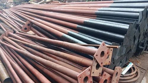 Round Mild Steel Street Light Pole