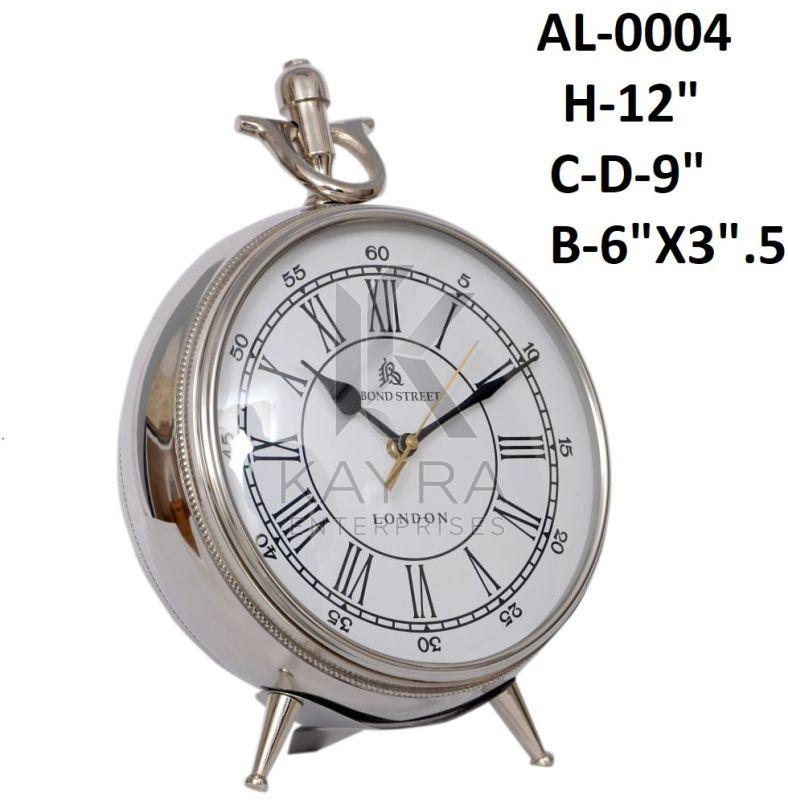 Analog Clock Aluminium Table Clock