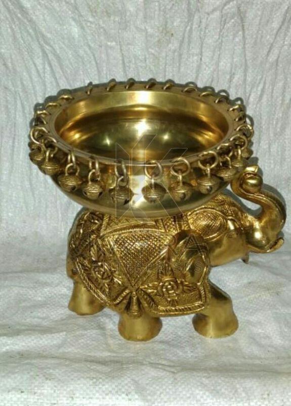 Brass Elephant Urli
