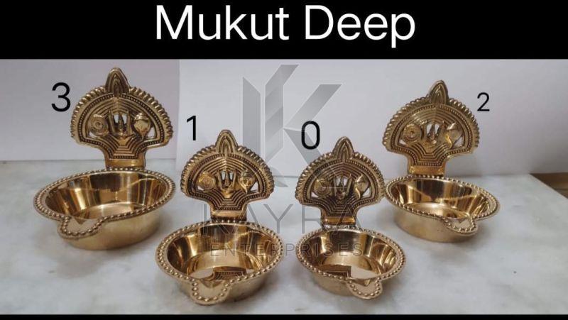 Brass Mukut Diya Set OF 4 Pcs
