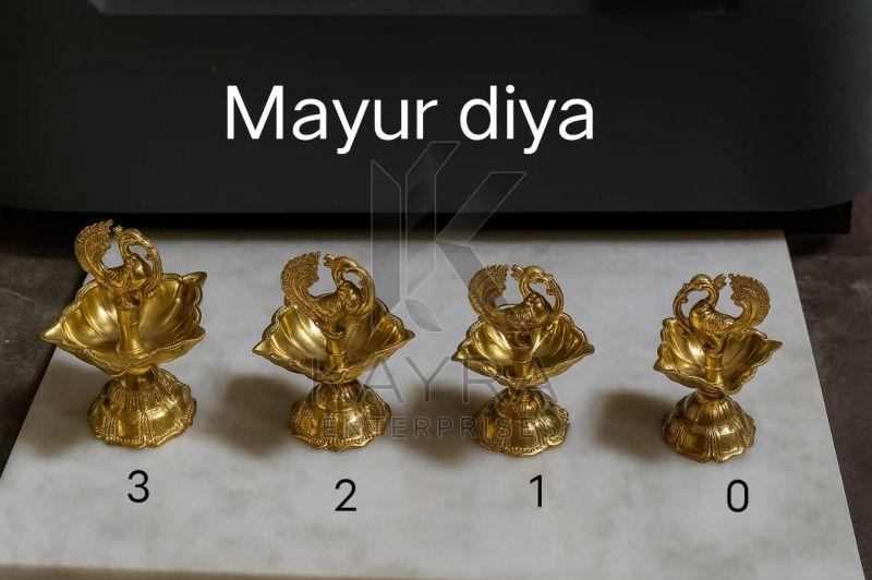 Brass Peacock Diyas for Pooja