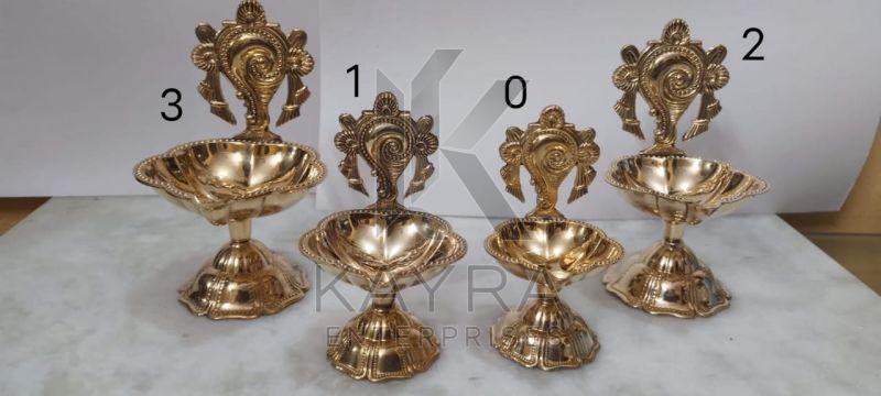 Brass Shankh Diya Set OF 4 Pcs