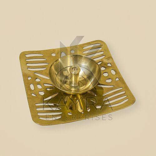 Brass Square Cutwork Diya Stand