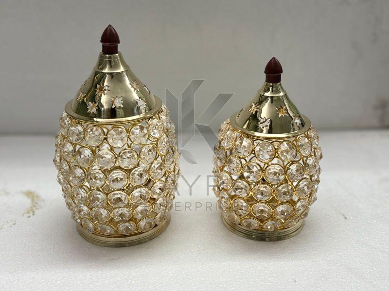 Crystal Brass Diya