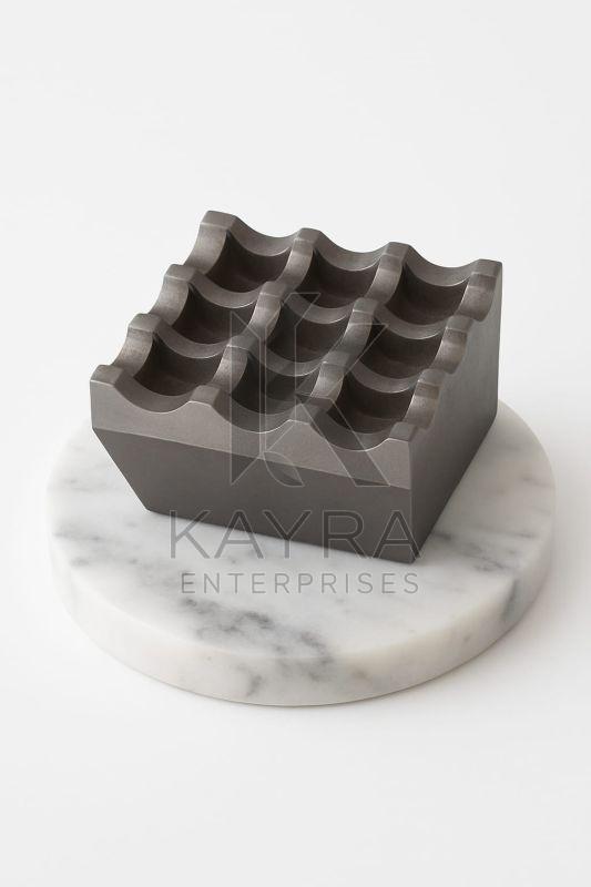 Modern Decorative Metal Ashtray with Ripple Texture