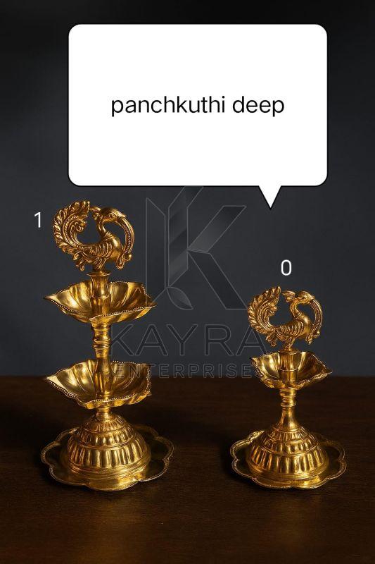 Traditional Brass Panchkuthi Diya Set OF 2 Pcs