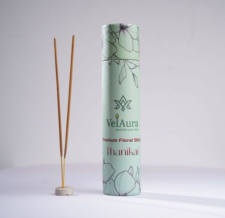 VelAura Thanikai Floral Incense Sticks Tube