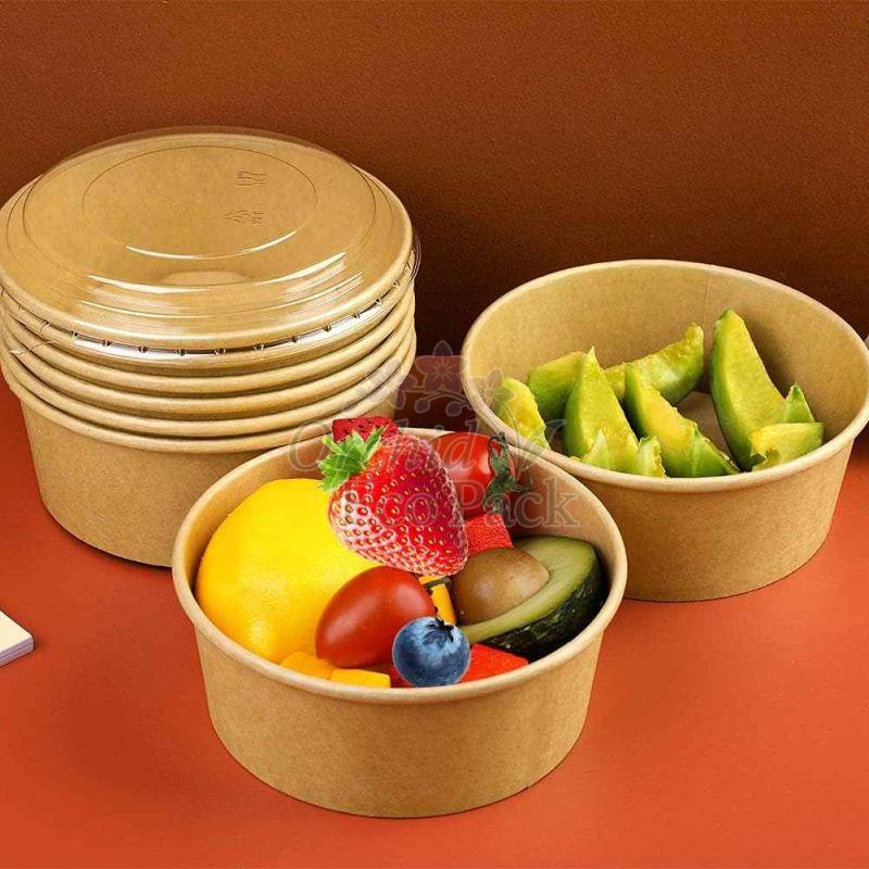 1250ml Round Kraft Paper Salad Bowl