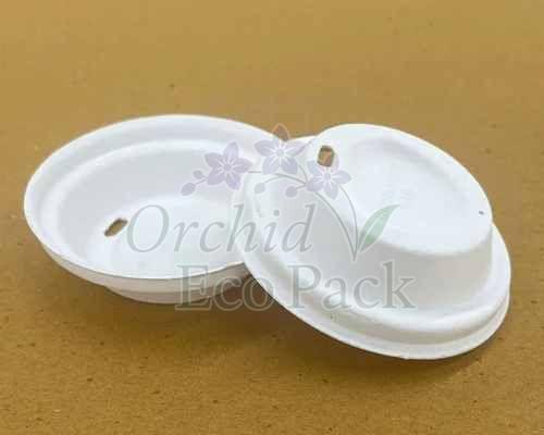 Round Biodegradable Sugarcane Bagasse Cup Lid