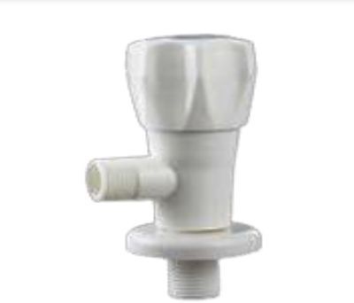 White Ptmt Angle Cock