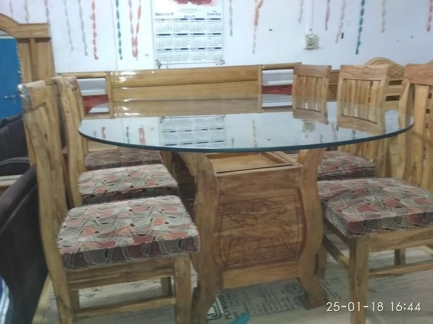 4 Seater Wooden Dining Table Set