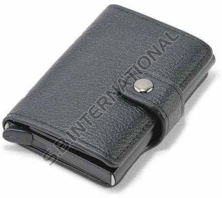 Black Card Holder Leather Wallet