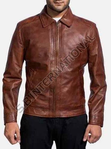 Camel Brown Classic Men Leather Jacket