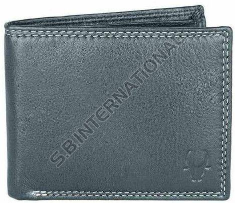 Grey Smooth Finish Leather Wallet