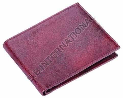 Maroon Classic Stitch Leather Wallet