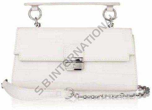 White Premium Leather Satchel Bag