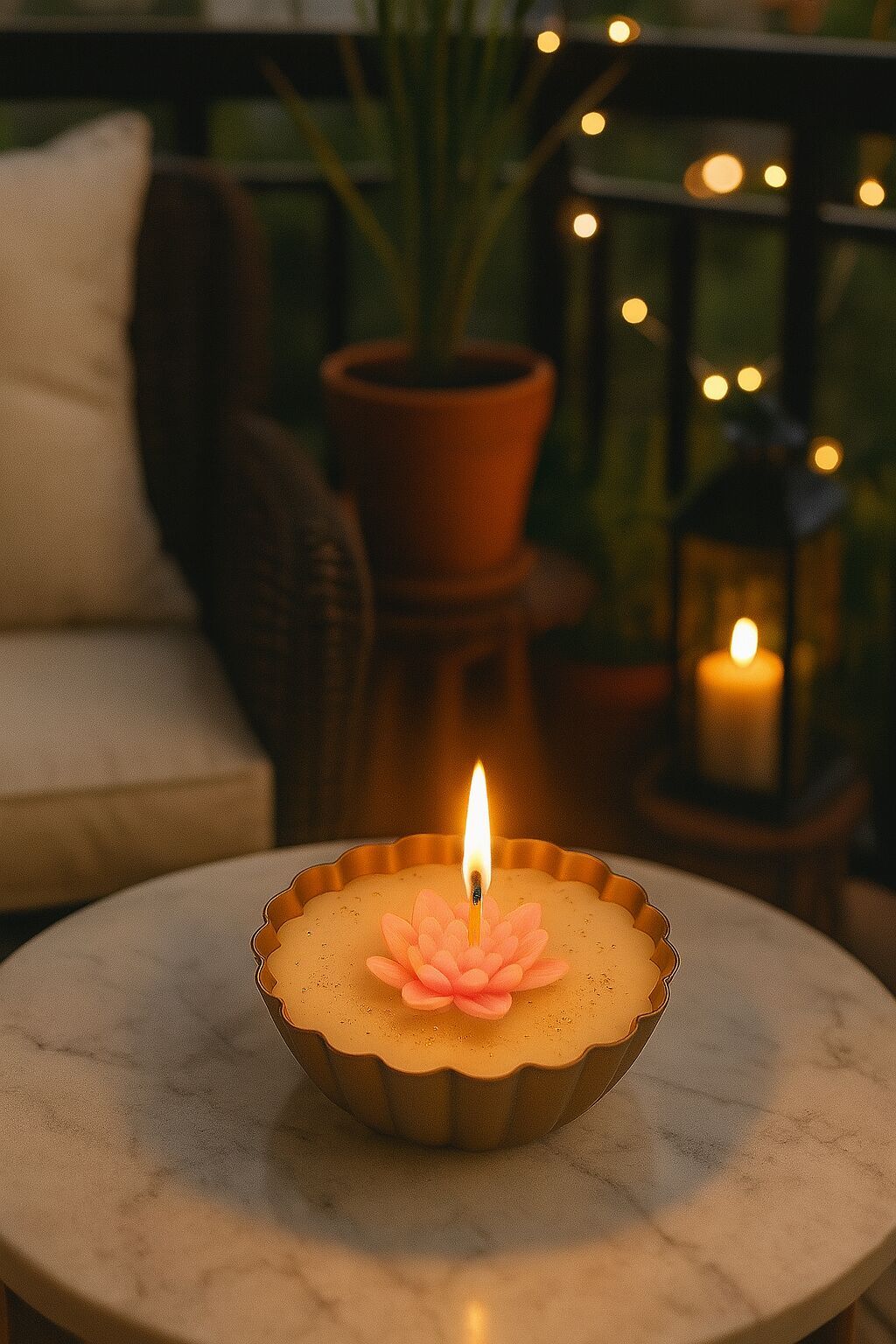 Metal Diya Scented Candles