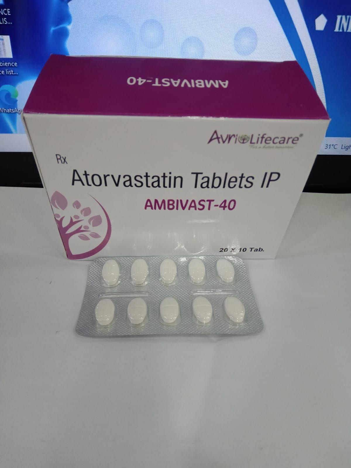 Ambivast 40mg Atorvastatin Tablet