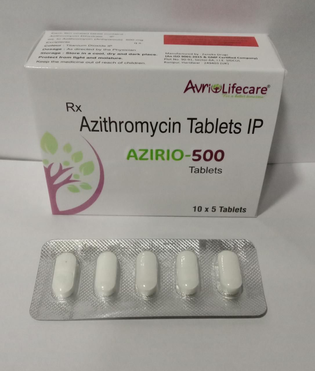 Azirio 500mg Azithromycin Tablet