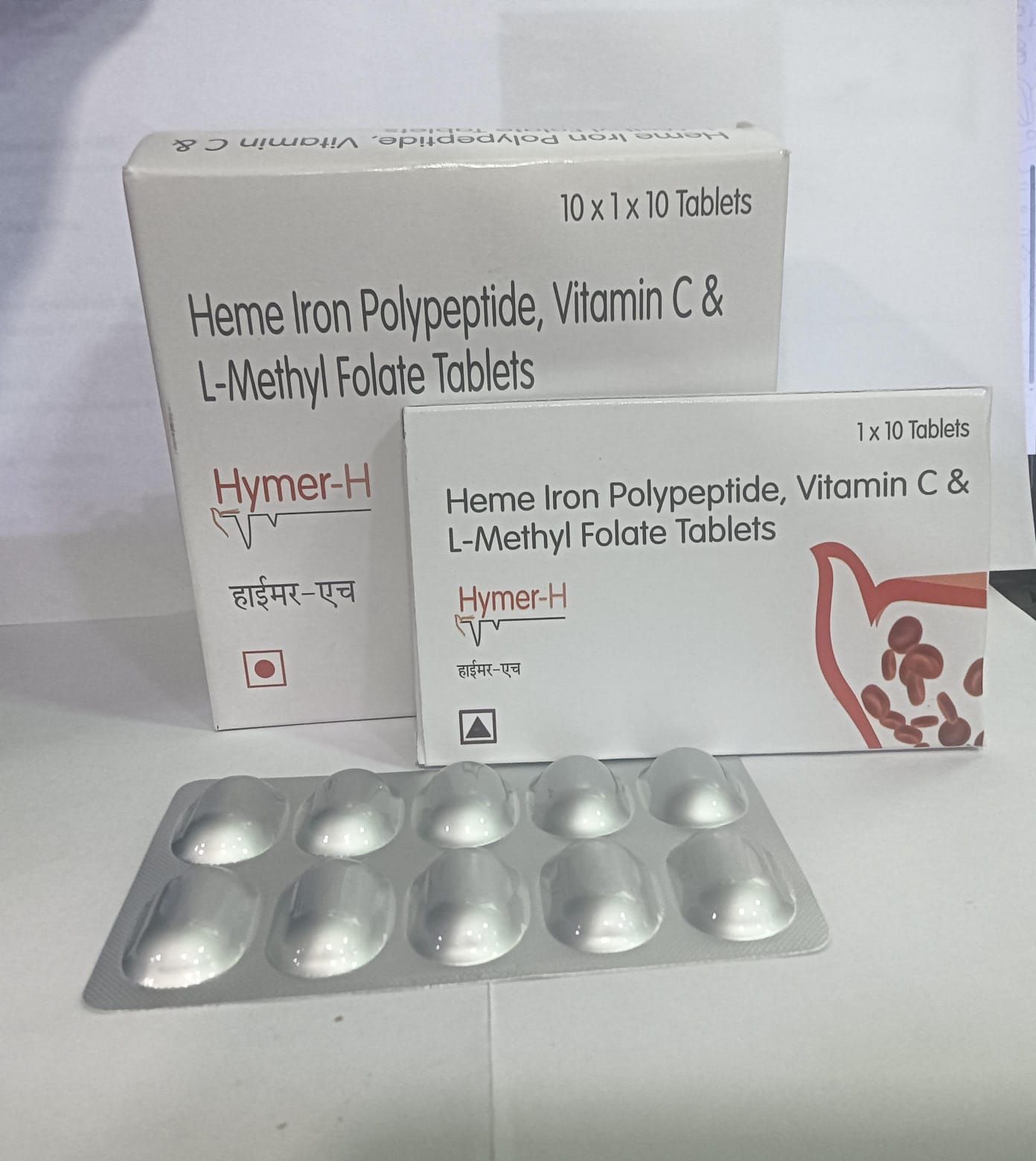 Hymer H Heme Iron Polypeptide Vitamin C L-Methylfolate Tablet