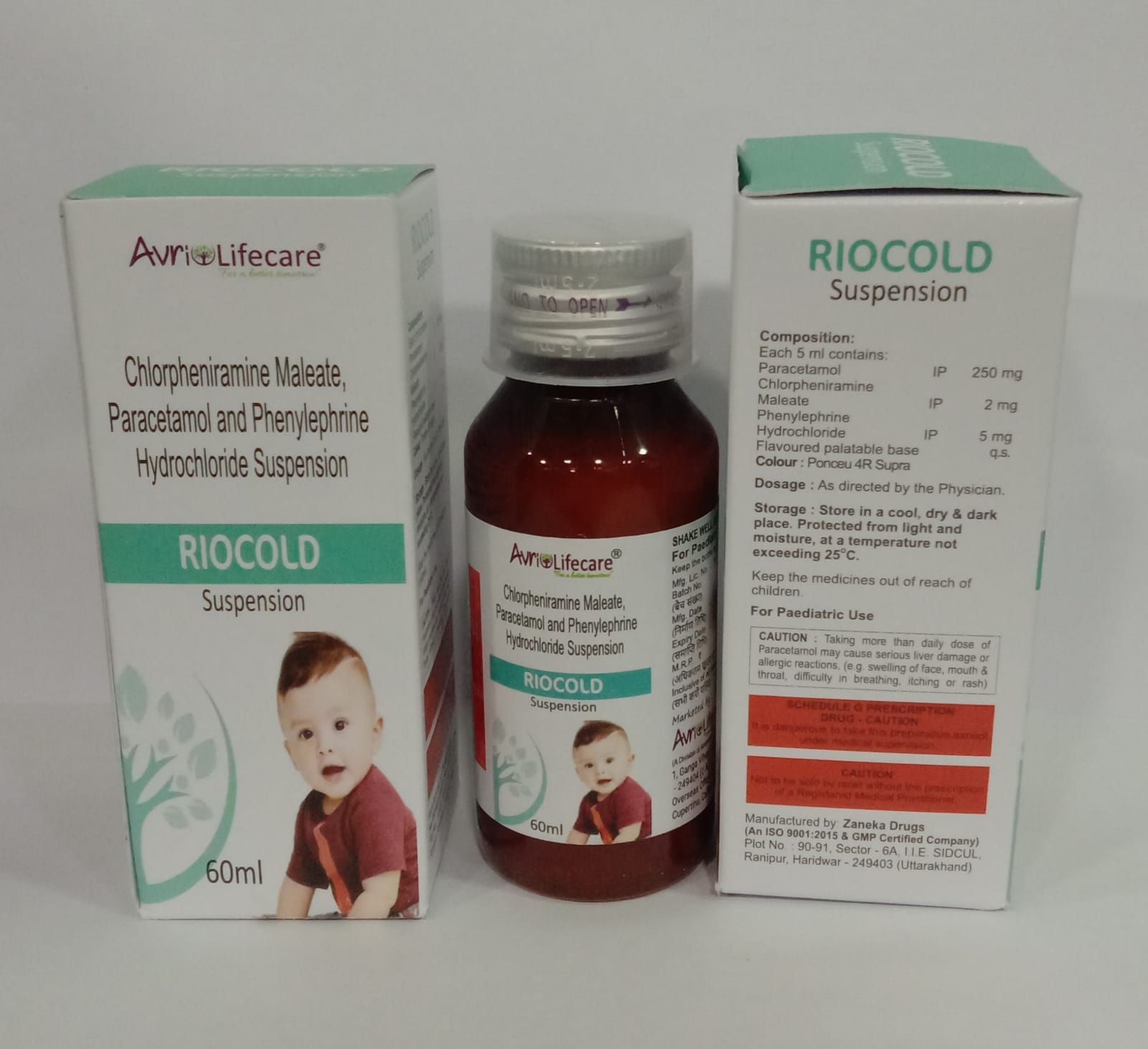 Riocold Chlorpheniramine Maleate Paracetamol Phenylephrine Hydrochloride Syrup