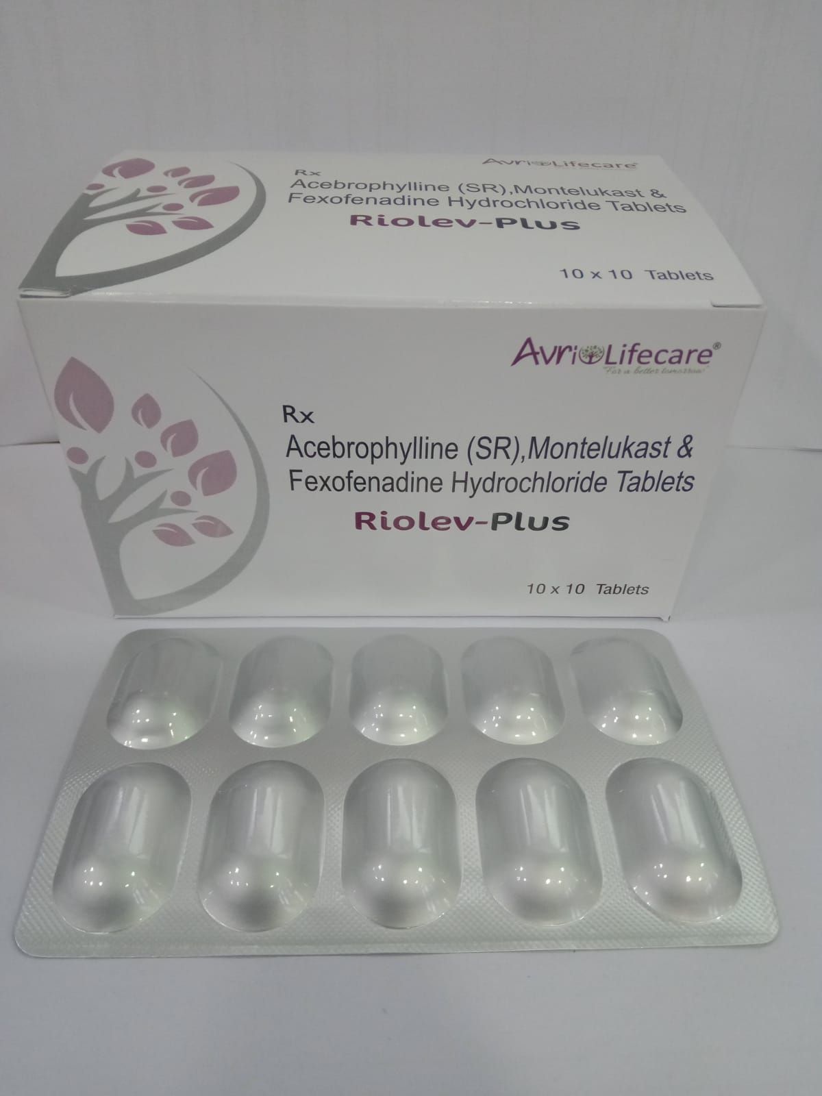 Riolev Plus Acebrophylline Montelukast Fexofenadine HCL Tablet