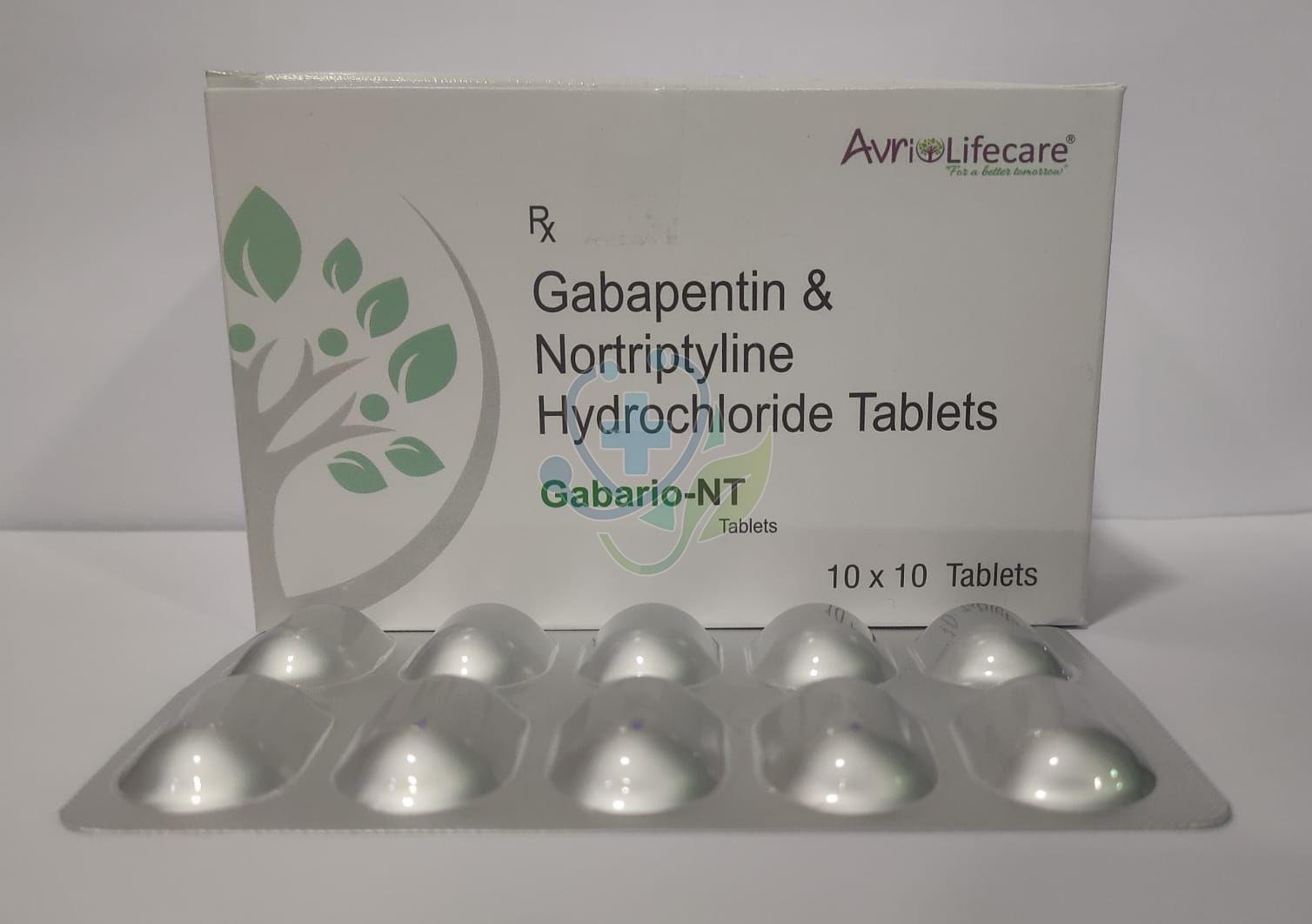 Gabario NT Gabapentin Nortriptyline Hydrochloride Tablet