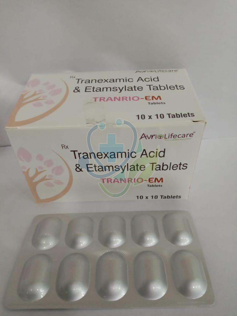 Tranrio Em Tranexamix Acid Etamsylate Tablet