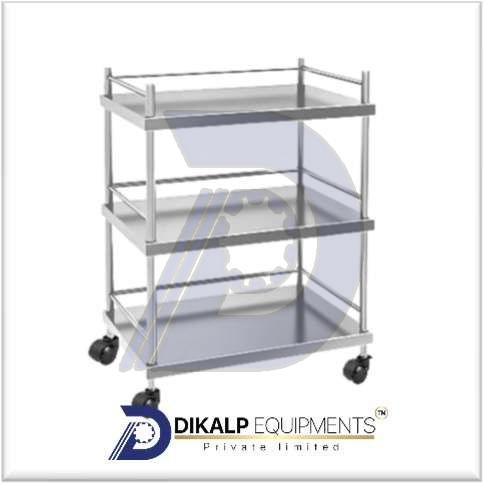 Stainless Steel Saifix Hospital Trolley