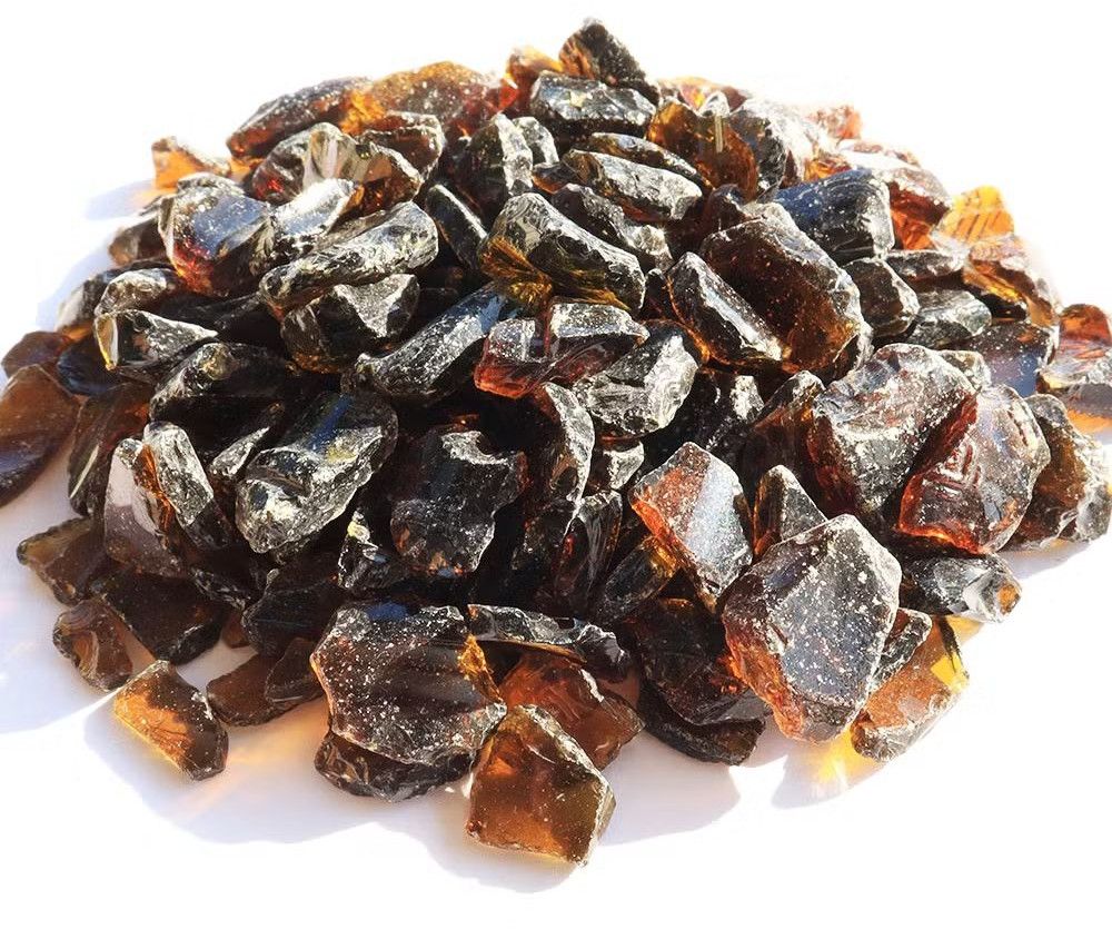 3mm to 7mm Amber Glass Cullets