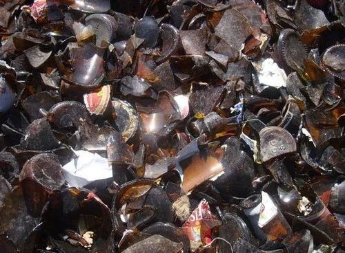 Sorted Amber Glass Bottle Scrap