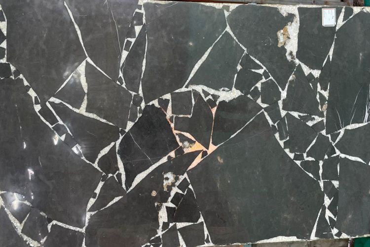 Rectangle Black Marble Table Top with Light