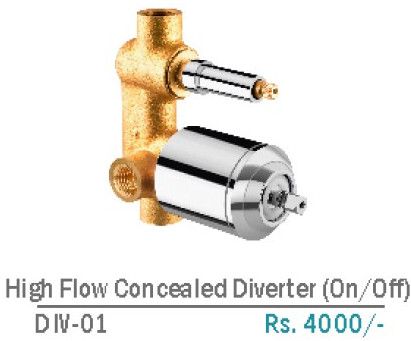 DIV-01 Brass High Flow Concealed Diverter