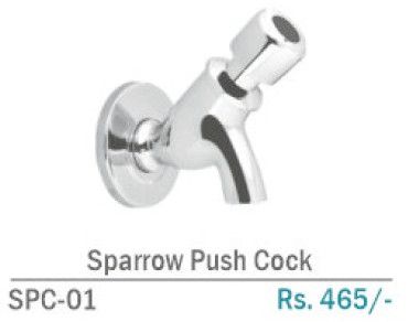 SPC-01 Brass Wall Mount Push Cock