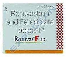 Rosuvas F 10 Rosuvastatin Fenofibrate Tablet