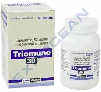 Triomune Stavudine Lamivudine Nevirapine Tablet